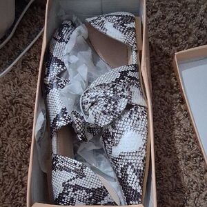 Black and White Flats with Checkerboard Pattern